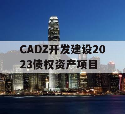 CADZ开发建设2023债权资产项目