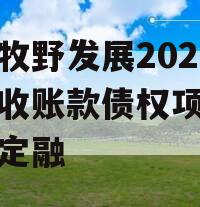 新乡牧野发展2023年应收账款债权项目政府债定融