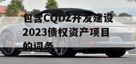 包含CQDZ开发建设2023债权资产项目的词条