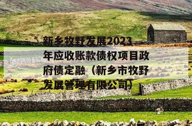 新乡牧野发展2023年应收账款债权项目政府债定融（新乡市牧野发展管理有限公司）