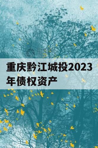 重庆黔江城投2023年债权资产