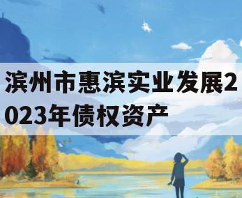 滨州市惠滨实业发展2023年债权资产