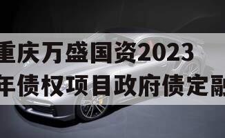 重庆万盛国资2023年债权项目政府债定融