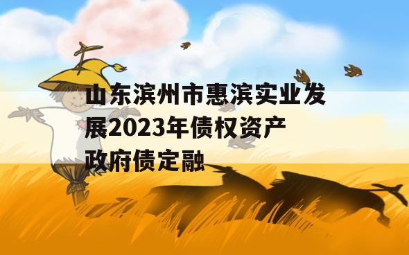 山东滨州市惠滨实业发展2023年债权资产政府债定融