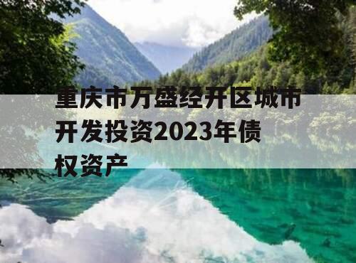 重庆市万盛经开区城市开发投资2023年债权资产