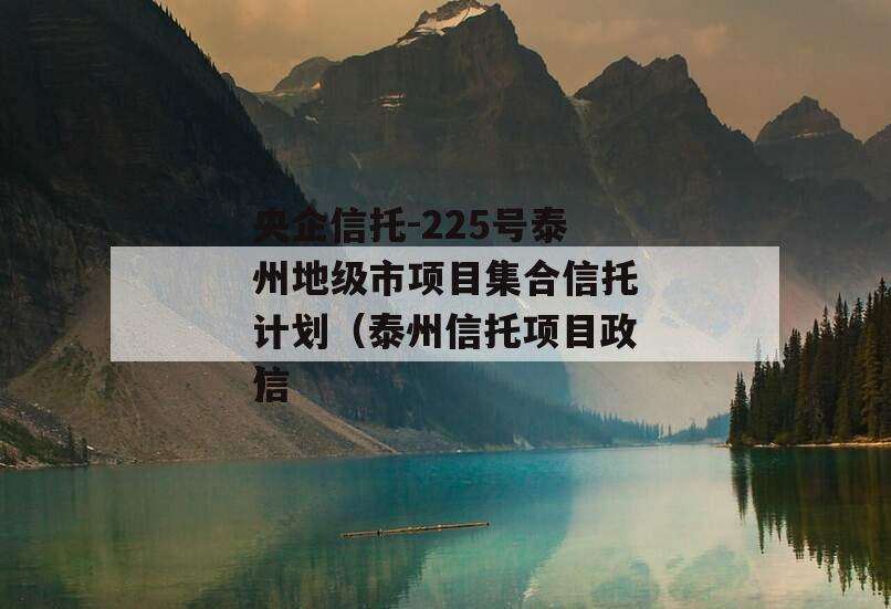 央企信托-225号泰州地级市项目集合信托计划（泰州信托项目政信
）