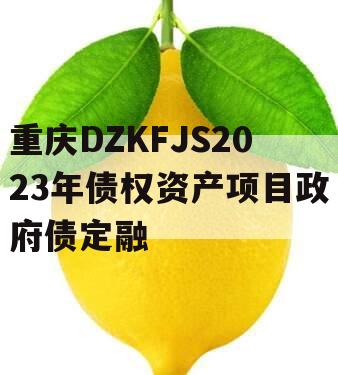 重庆DZKFJS2023年债权资产项目政府债定融