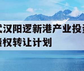 武汉阳逻新港产业投资债权转让计划