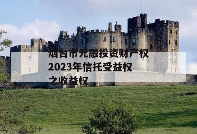 烟台市元融投资财产权2023年信托受益权之收益权