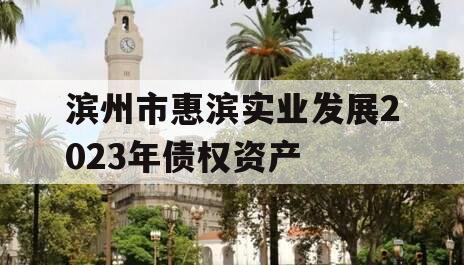 滨州市惠滨实业发展2023年债权资产