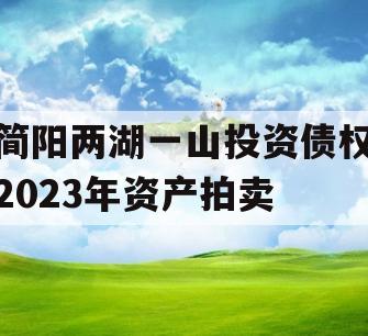 简阳两湖一山投资债权2023年资产拍卖