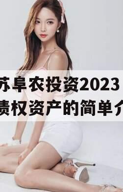 江苏阜农投资2023年债权资产的简单介绍