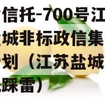 央企信托-700号江苏盐城非标政信集合信托计划（江苏盐城项目信托踩雷）