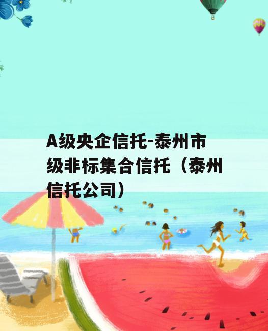 A级央企信托-泰州市级非标集合信托（泰州信托公司）