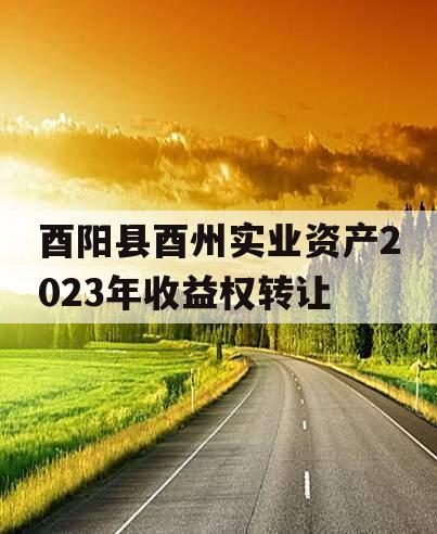 酉阳县酉州实业资产2023年收益权转让