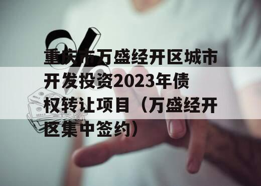 重庆市万盛经开区城市开发投资2023年债权转让项目（万盛经开区集中签约）