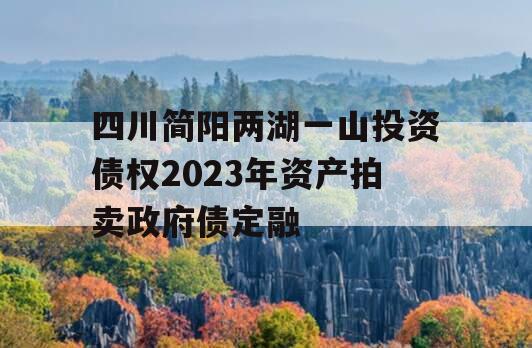 四川简阳两湖一山投资债权2023年资产拍卖政府债定融