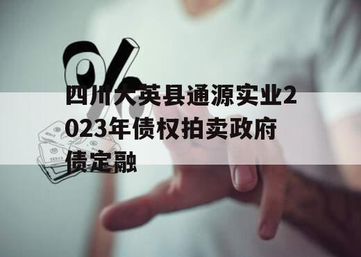 四川大英县通源实业2023年债权拍卖政府债定融