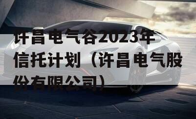 许昌电气谷2023年信托计划（许昌电气股份有限公司）