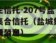 央企信托-207号盐城集合信托（盐城集资城投公司
最新消息）