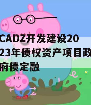 CADZ开发建设2023年债权资产项目政府债定融