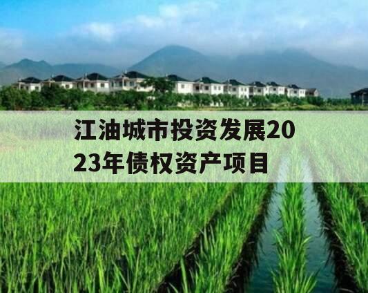 江油城市投资发展2023年债权资产项目