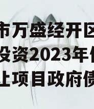 重庆市万盛经开区城市开发投资2023年债权转让项目政府债定融