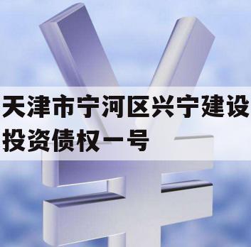 天津市宁河区兴宁建设投资债权一号