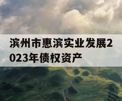 滨州市惠滨实业发展2023年债权资产