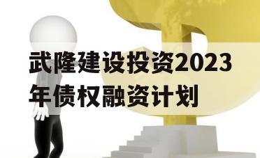 武隆建设投资2023年债权融资计划