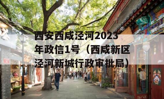 西安西咸泾河2023年政信1号（西咸新区泾河新城行政审批局）