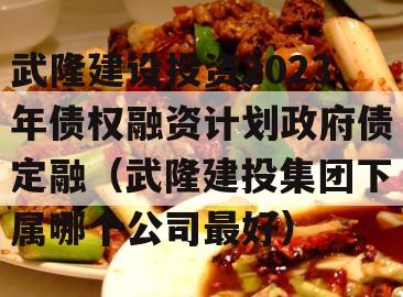 武隆建设投资2023年债权融资计划政府债定融（武隆建投集团下属哪个公司最好）