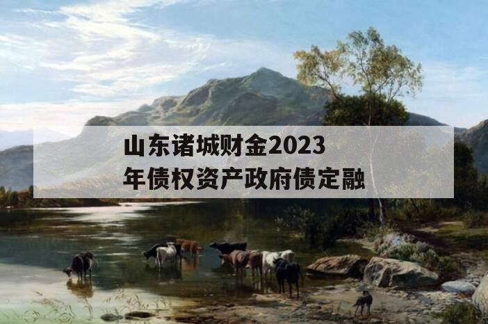 山东诸城财金2023年债权资产政府债定融