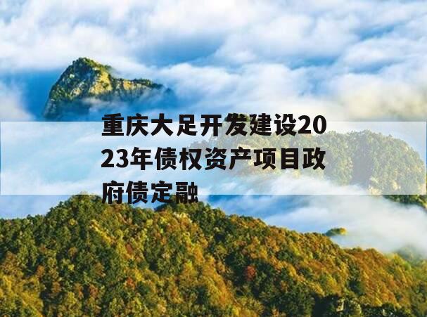 重庆大足开发建设2023年债权资产项目政府债定融