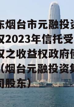 山东烟台市元融投资财产权2023年信托受益权之收益权政府债定融（烟台元融投资集团公司股东）