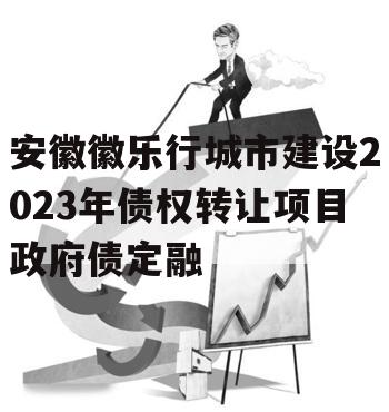 安徽徽乐行城市建设2023年债权转让项目政府债定融