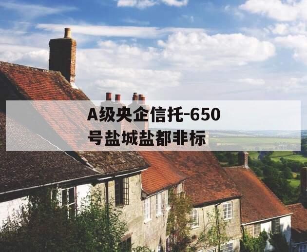 A级央企信托-650号盐城盐都非标