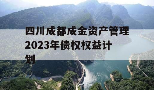 四川成都成金资产管理2023年债权权益计划