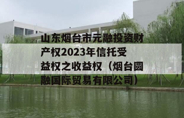 山东烟台市元融投资财产权2023年信托受益权之收益权（烟台圆融国际贸易有限公司）