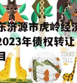 山东济源市虎岭经济发展2023年债权转让项目