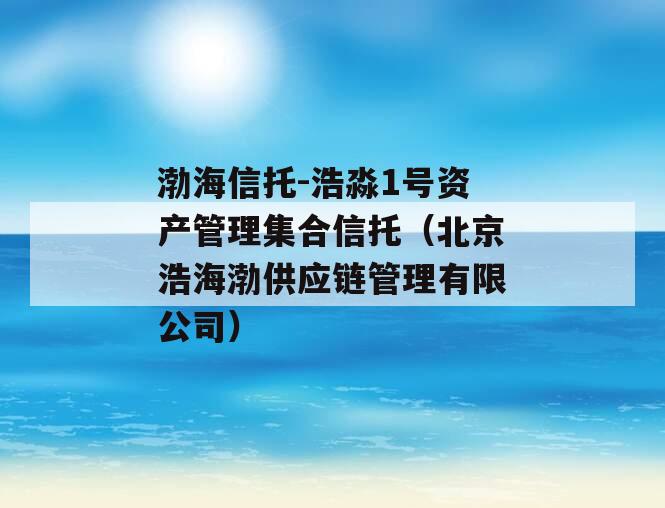 渤海信托-浩淼1号资产管理集合信托（北京浩海渤供应链管理有限公司）