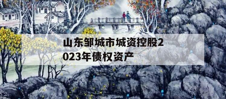 山东邹城市城资控股2023年债权资产