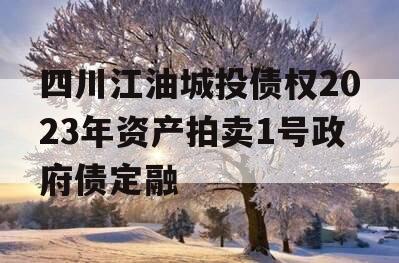 四川江油城投债权2023年资产拍卖1号政府债定融