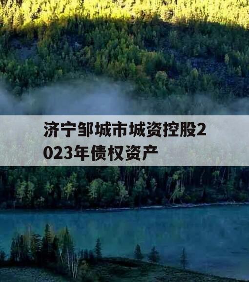济宁邹城市城资控股2023年债权资产