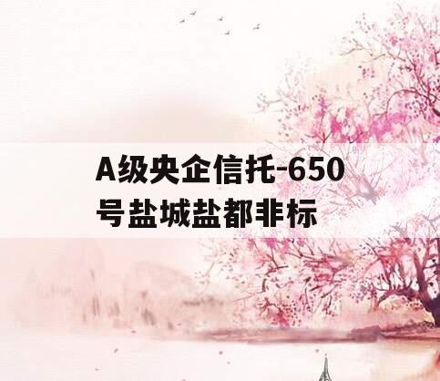 A级央企信托-650号盐城盐都非标