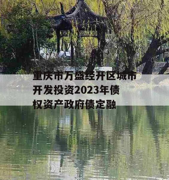 重庆市万盛经开区城市开发投资2023年债权资产政府债定融