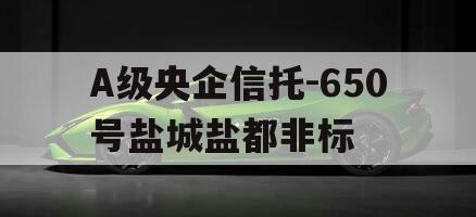 A级央企信托-650号盐城盐都非标