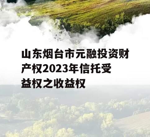 山东烟台市元融投资财产权2023年信托受益权之收益权