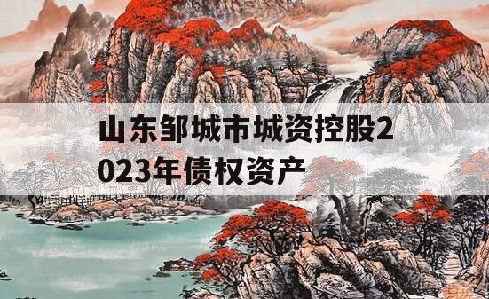 山东邹城市城资控股2023年债权资产