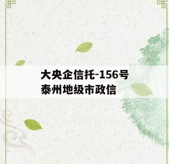 大央企信托-156号泰州地级市政信